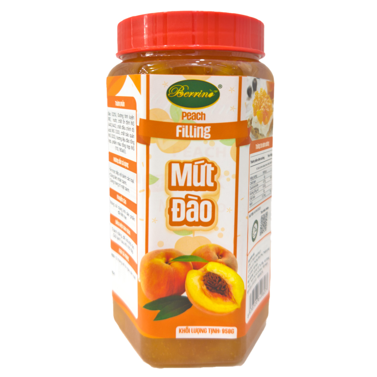 Mứt phủ bánh Berrino vị Đào